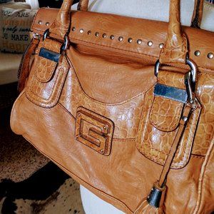 GUESS Leather Cognac DayDream Satchel